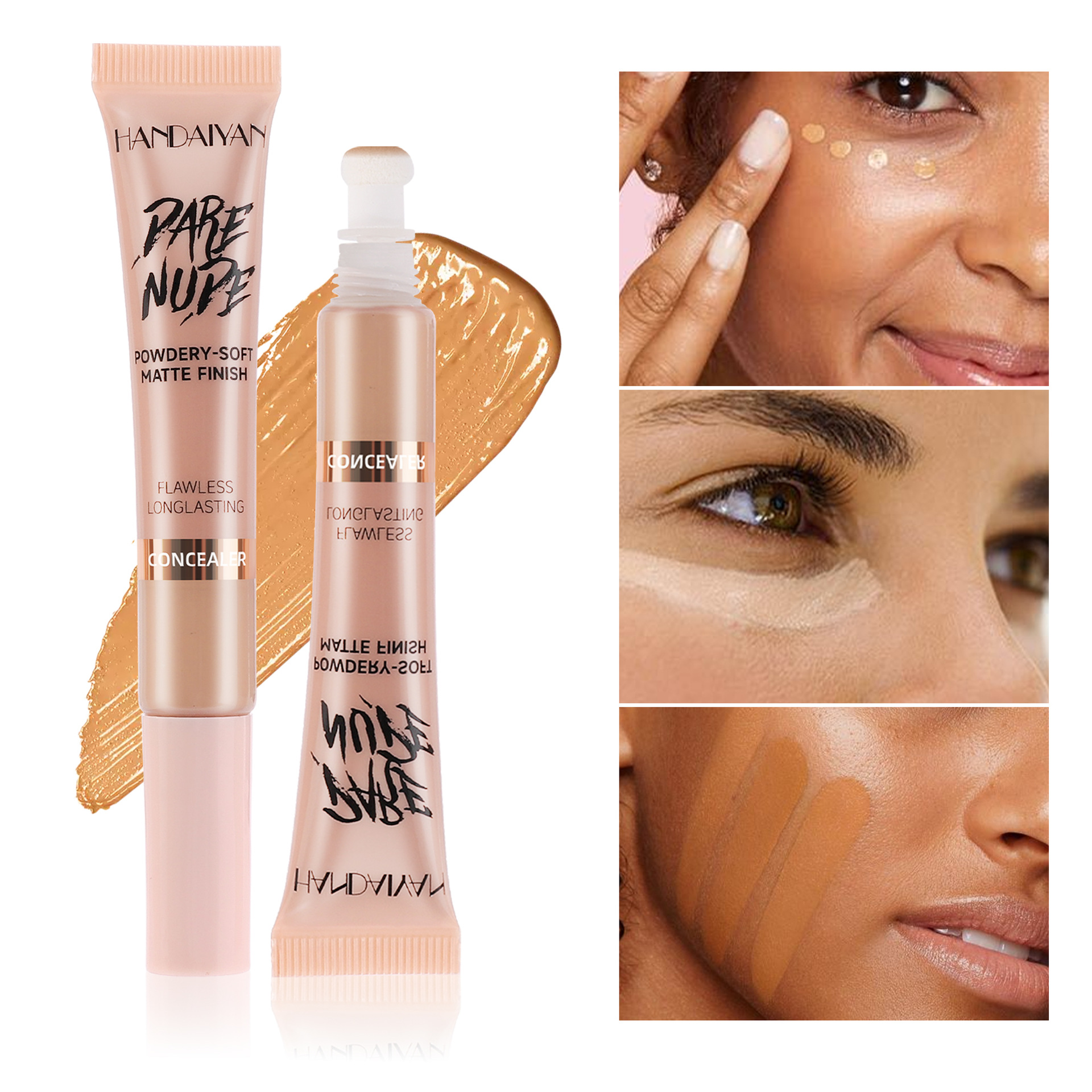 handaiyan's new cross-border tube concealer, a European and American makeup concealer, can cover facial spots full figure