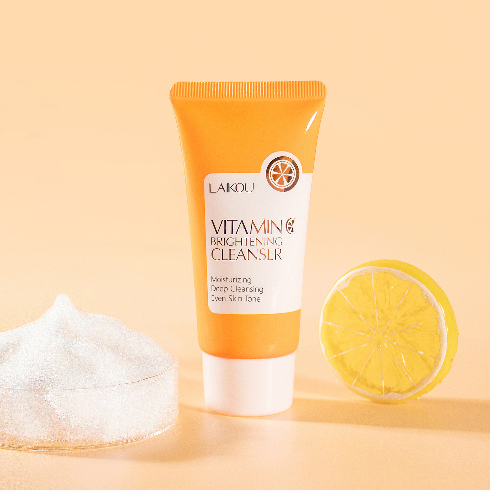 LAIKOU Vitamin C Facial Cleanser 50g skin care facial Cleanser cross-border supply Shopee lazada supply full figure