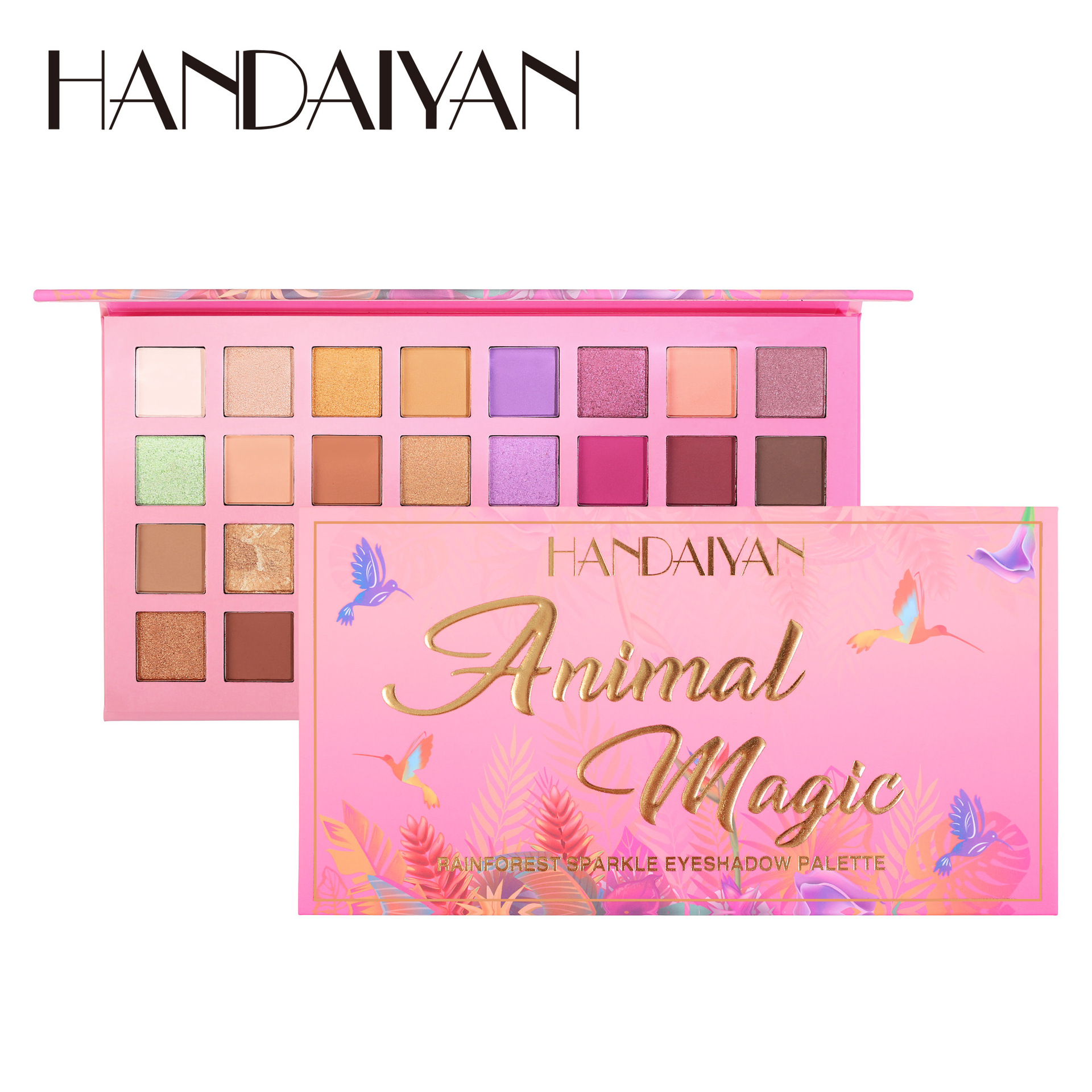 handaiyan Cross-border 32-color eyeshadow palette, pearl and matte, European and American contouring makeup palette wholesale Item Picture