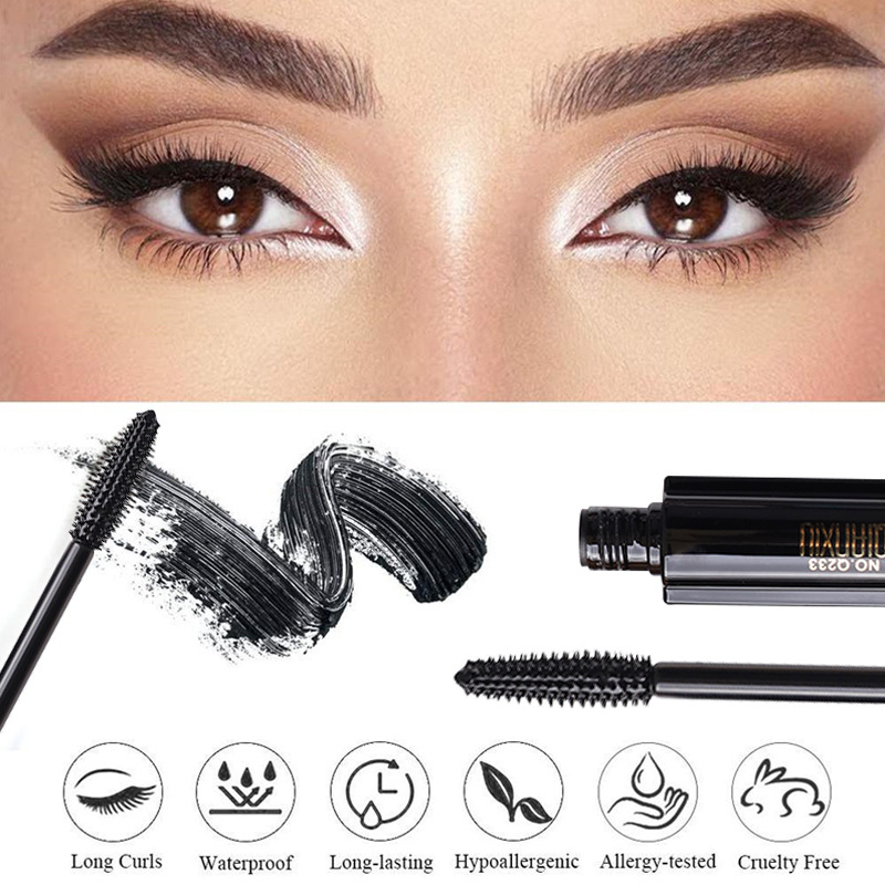 Cross-border makeup top-notch waterproof, non-smudging and non-clumping 4D mascara for long, thick and curling eyelashes wholesale details Picture