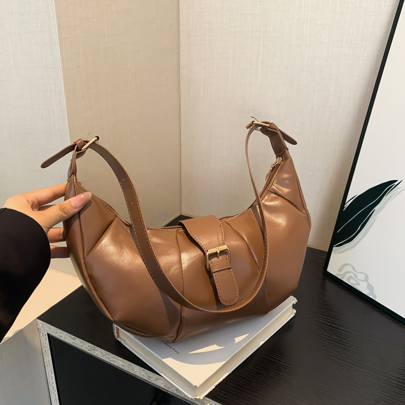 High-end 2024 autumn/winter new underarm bag, handbag, large-capacity commuting single-shoulder crossbody bag, dumpling bag full figure