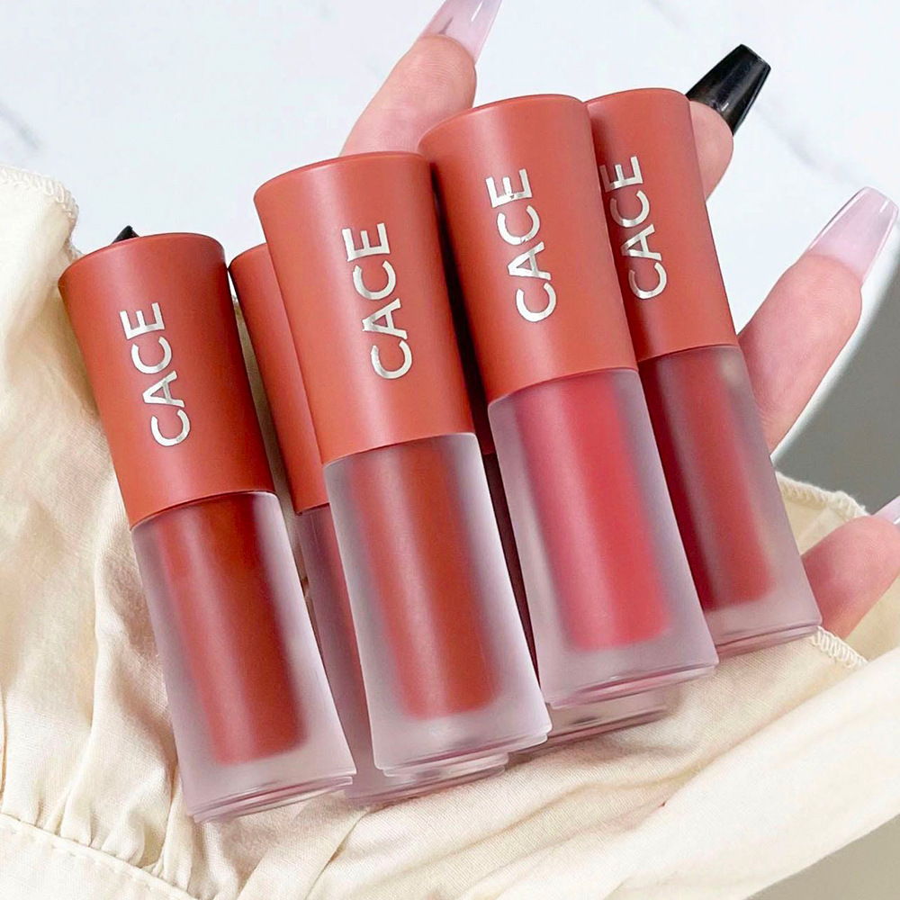 CACE Pure Matte Lip Clay Velvet brightening Lip Gloss, Light and versatile makeup wholesale, live-streamed by Internet celebrities full figure