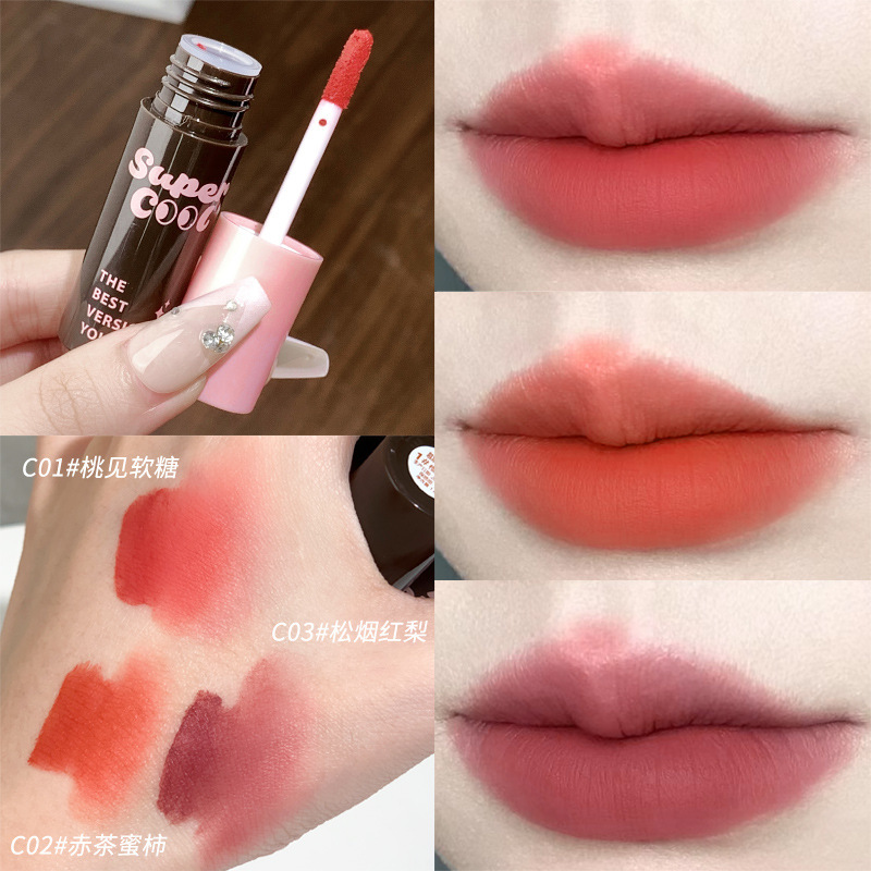 xixi Mousse Matte Lip Mud, low saturation, suitable for both lips and cheeks, pseudo natural look, fair complexion and rosy lips, affordable for students Specification drawing