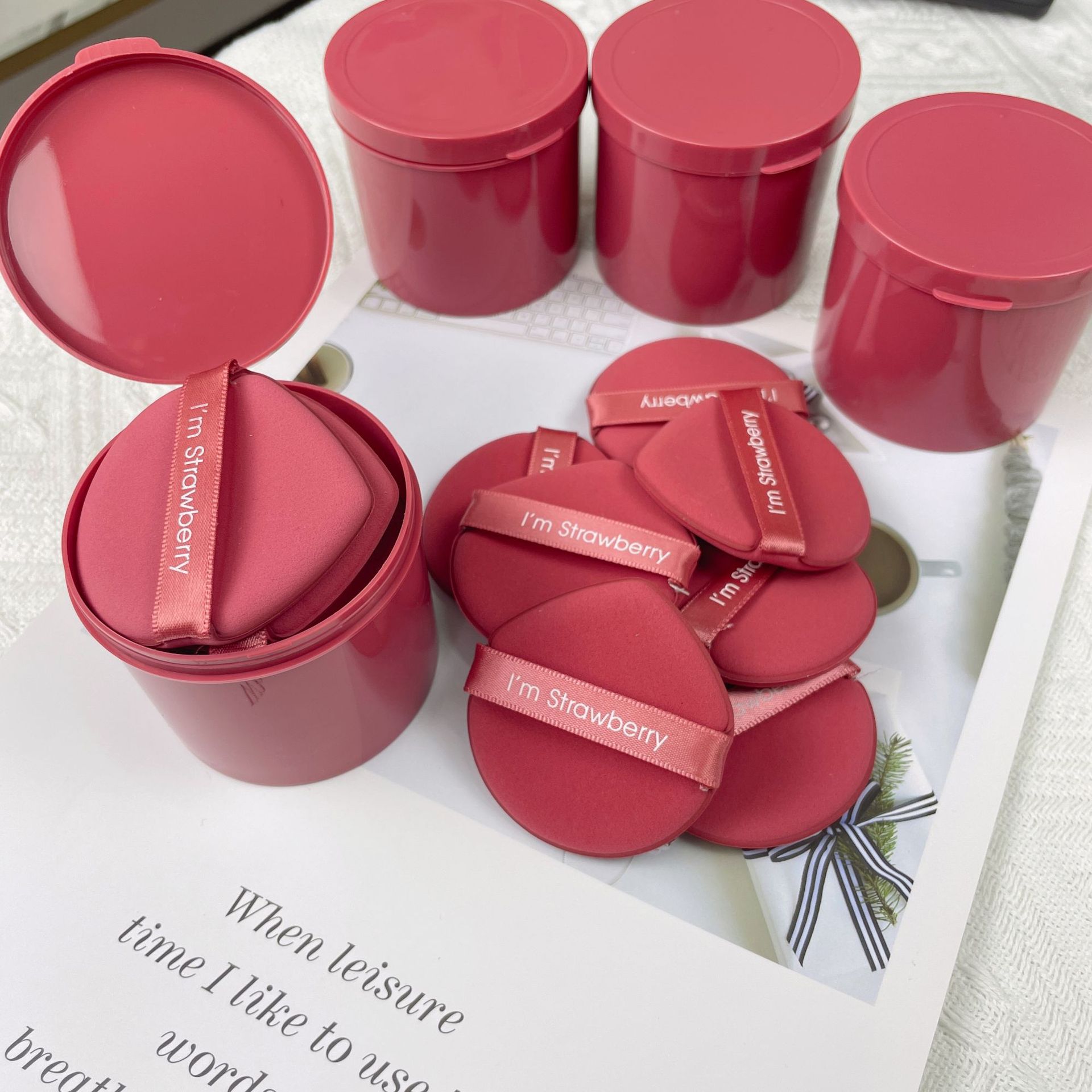 Air cushion powder puff, dry and wet dual-purpose, super soft, non-powdering beauty, egg sponge setting powder, loose powder, makeup foundation liquid details Picture