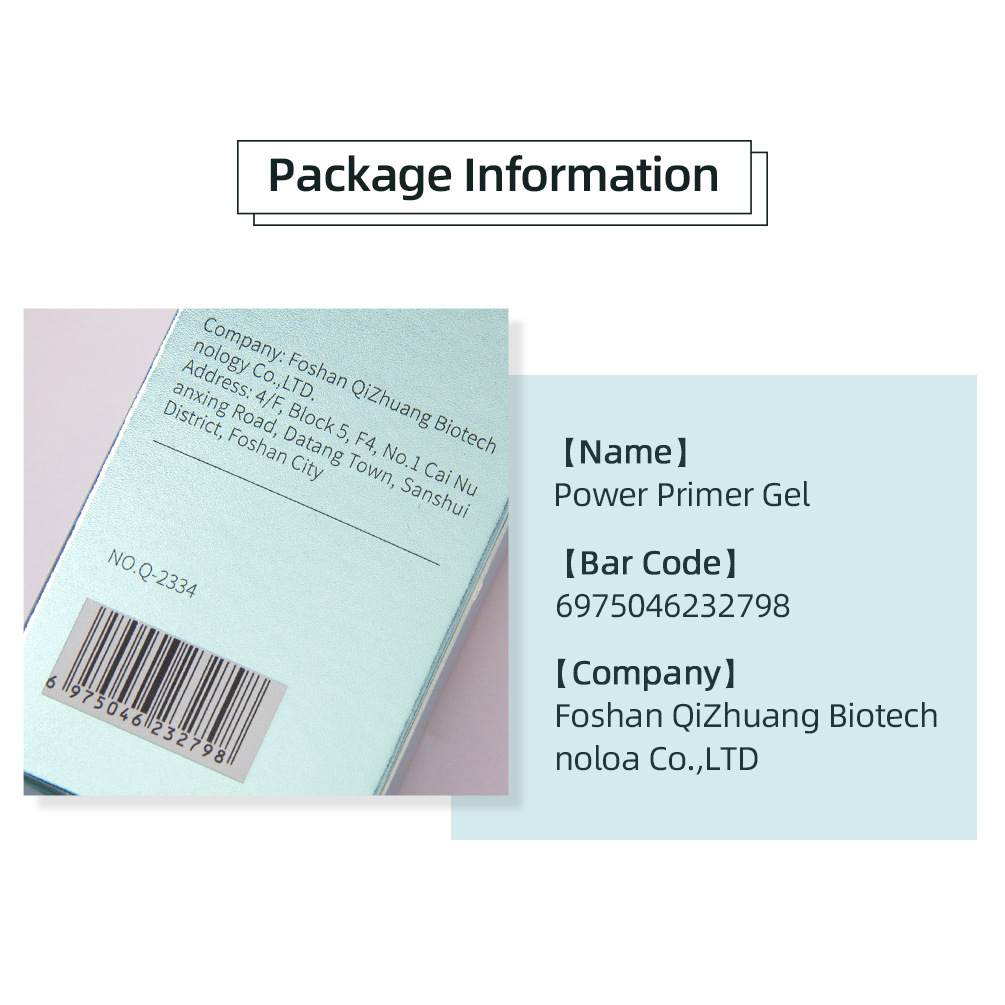 QiBest Pre-Makeup Gel Moisturizing Pore-Invisible Base Gel Pre-Makeup Base Cream Pre-Makeup Gel Cross-border Application Scenario