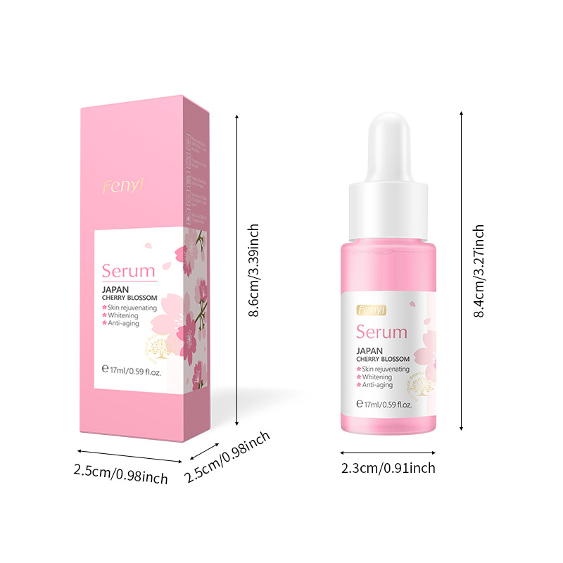 FENYI Cherry Blossom Essence 17ml, a cross-border manufacturer of essence hydrating and moisturizing skin care products and toner full figure