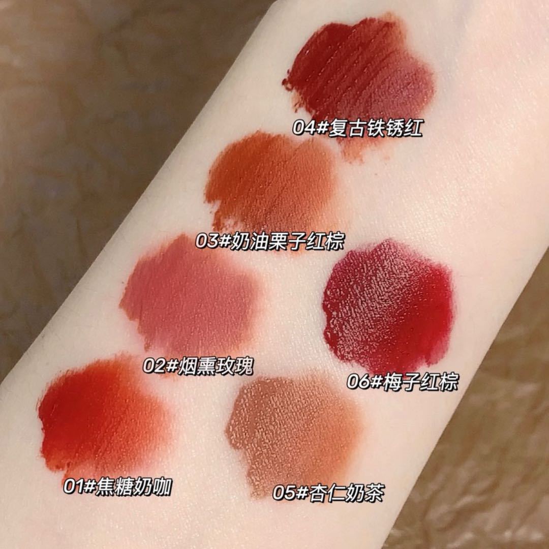 MAGIC CASA Heart-shaped Bear Lip Gloss Six-piece Set does not fade easily Specification drawing