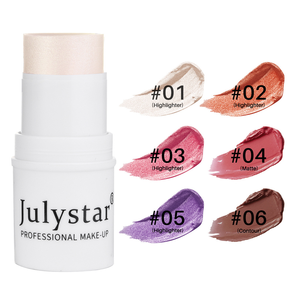 Julystar Single-color matte Contouring Blush Cream, Blush Stick, Six-color High-gloss Brightening Blush wholesale full figure