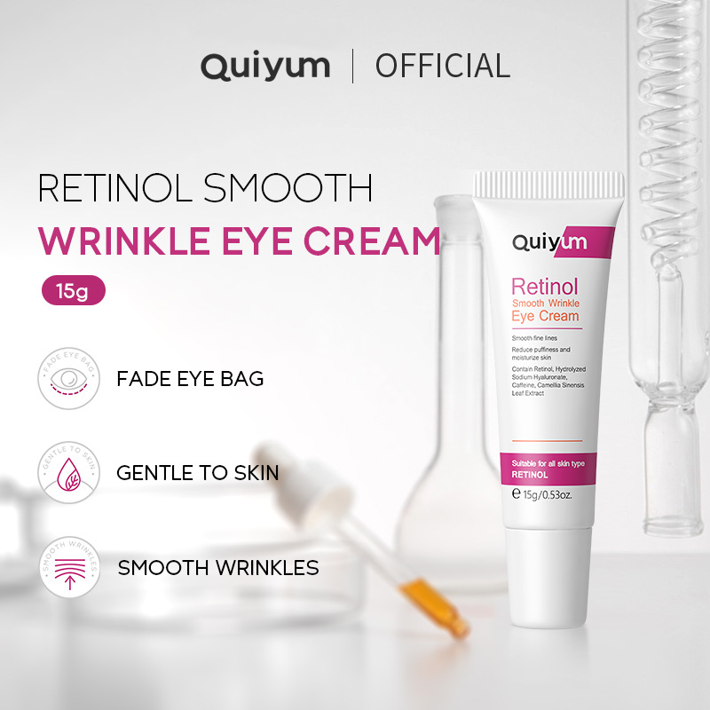 QUIYUM Retinol Eye Cream 15g from cross-border skincare manufacturer helps hydrate and moisturize the skin around the eyes full figure