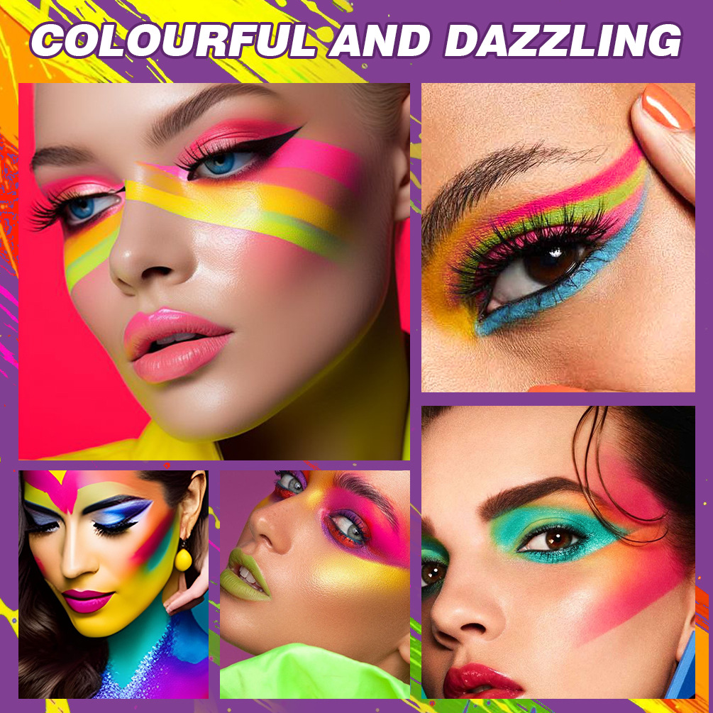 QIBEST body and face painting Stick, natural and three-dimensional contour modification, brightening skin tone, washable face painting pen details Picture