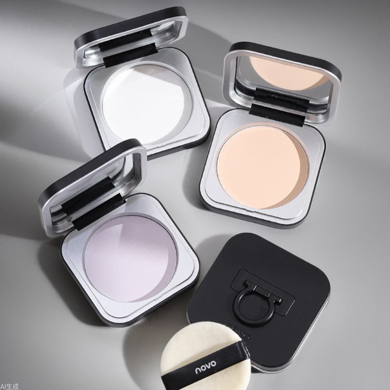 novo's light, translucent, feather-like setting powder compact has a fine texture. It naturally conceals concealers and is easy to handle to enhance your complexion full figure