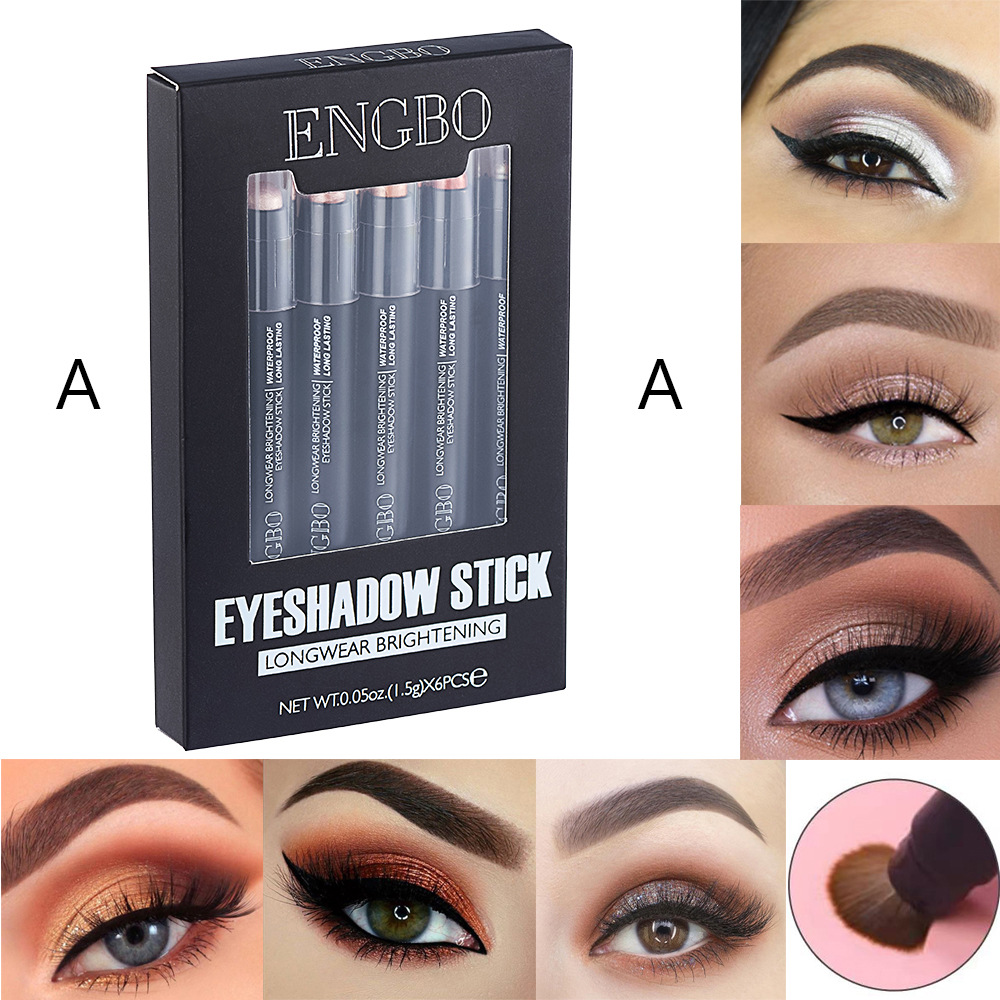 ENGBO Foreign Trade Double-tipped eyeshadow Pen Amazon Best-selling Eyeshadow Pen Set Long-lasting pearlescent Cross-border Eyeshadow full figure