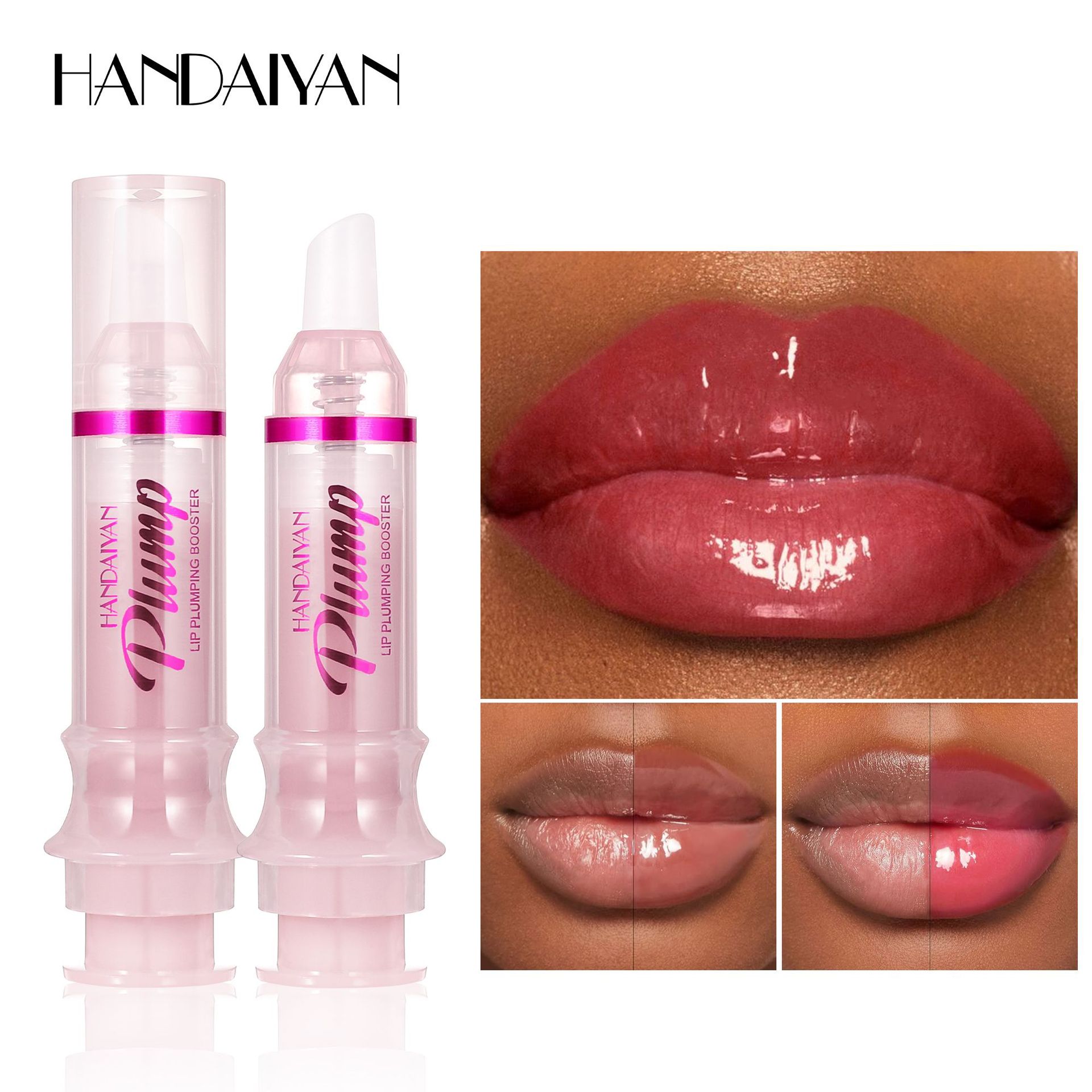 Cross-border Lip Augmentation Lotion for Lustrous and Plump Lips HANDAIYAN Moisturizing, Hydrating and easy to Color Needle Tube Lip Augmentation Lotion details Picture