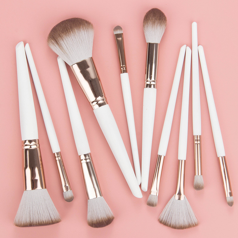Summer makeup brush complete set, eyeshadow brush, blush brush, lip brush, eyebrow brush, foundation brush set, wholesale of makeup and beauty tools full figure