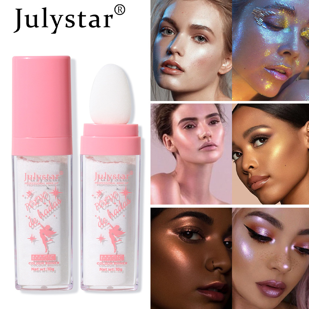 Cross-border Fairy Highlighter Pat Powder Set: Natural, three-dimensional, brightening face, contouring body, Highlighter powder, Highlighter stick details Picture