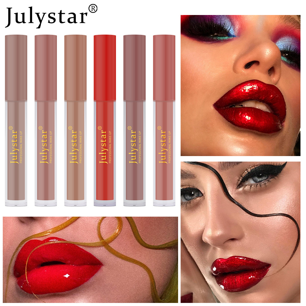 Julystar Lip Gloss, water-like mirror surface, long-lasting moisturizing lip gloss, cross-border wholesale, non-fading European and American lip gloss full figure