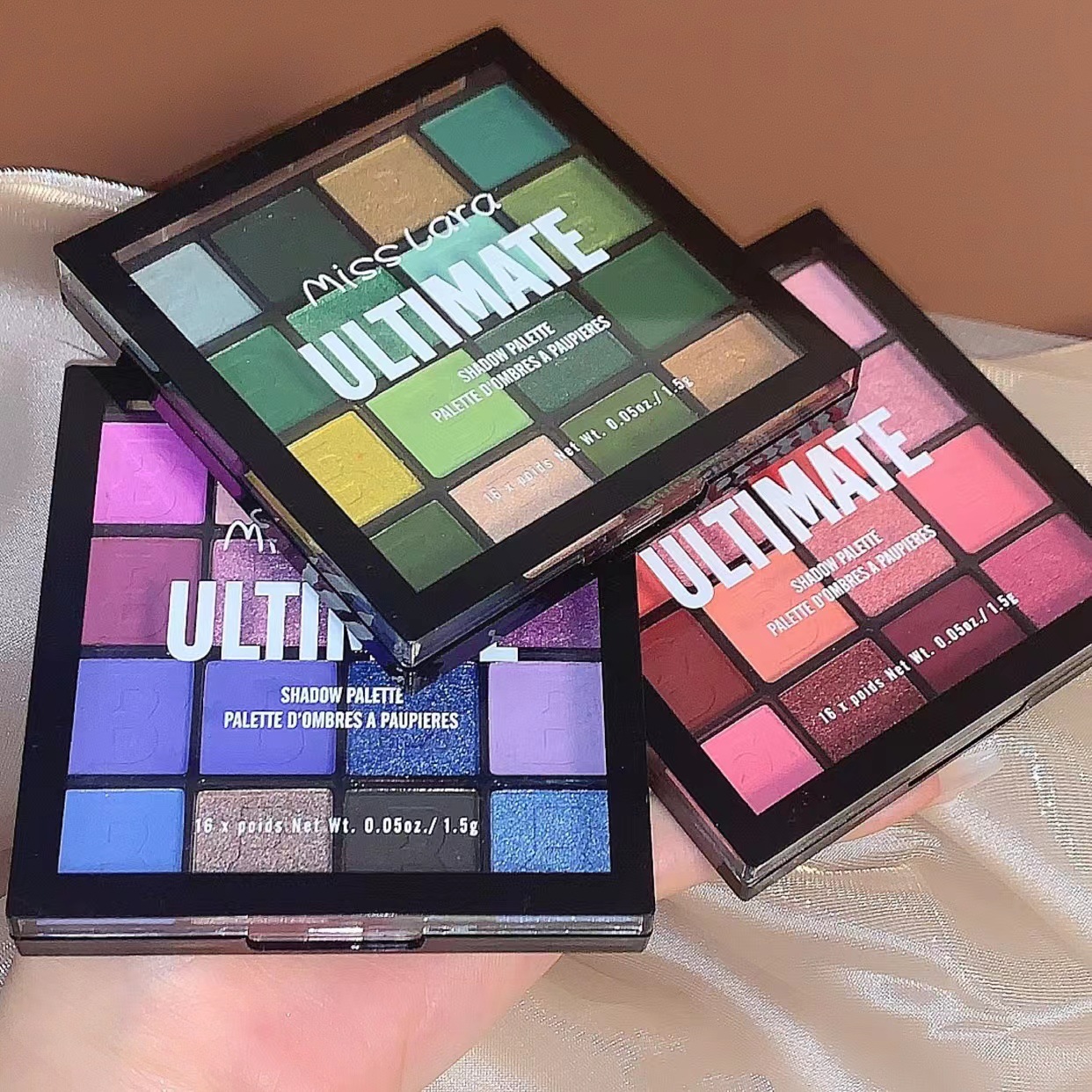 Misslara's 16-color, matte and pearlescent eyeshadow palette, candy-colored Tiktok cross-border makeup full figure