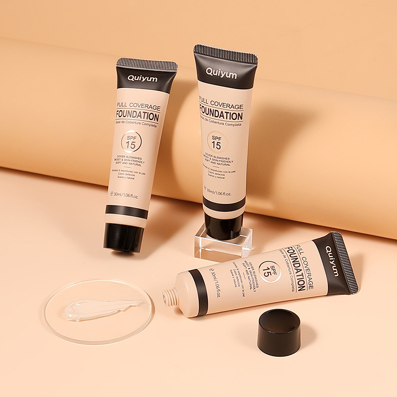 Cross-border temu Quiyum Full Coverage Foundation 30ml (Tube) Concealer and Brightening Skin Foundation wholesale details Picture