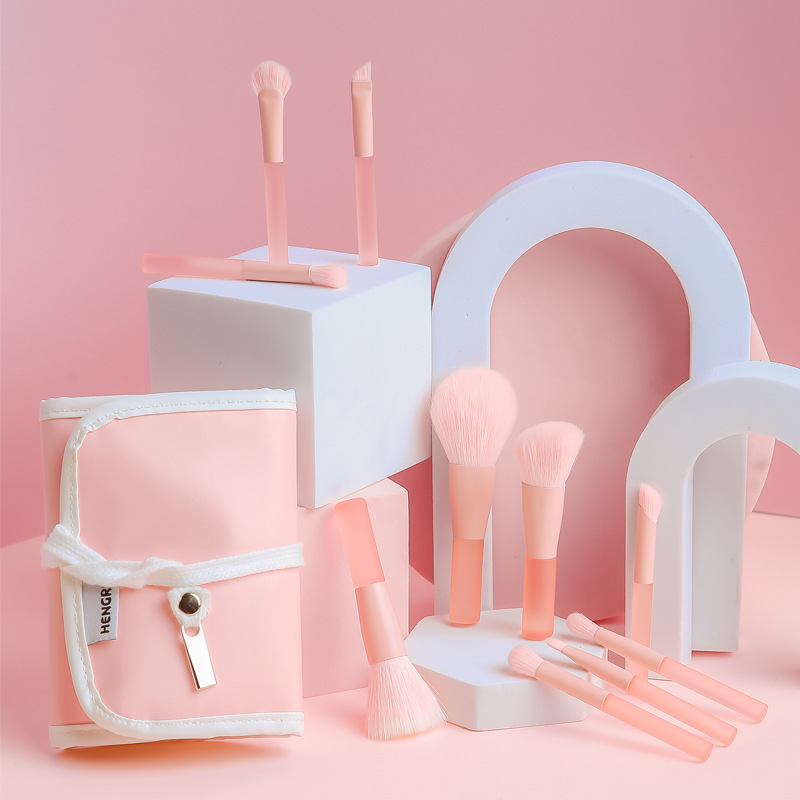 Cangzhou Soft Bristle 10 pieces, Half Pond Jelly mini Mini makeup brush set, dot color brush, Blush powder brush, Blade brush full figure