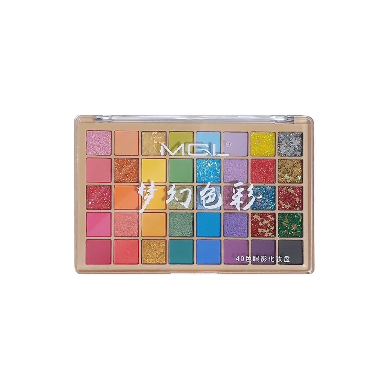 MGL40 dreamy color eyeshadow palette, pearlescent sequins, glitter powder, cosplay makeup, children's stage makeup, performance cosmetics Item Picture