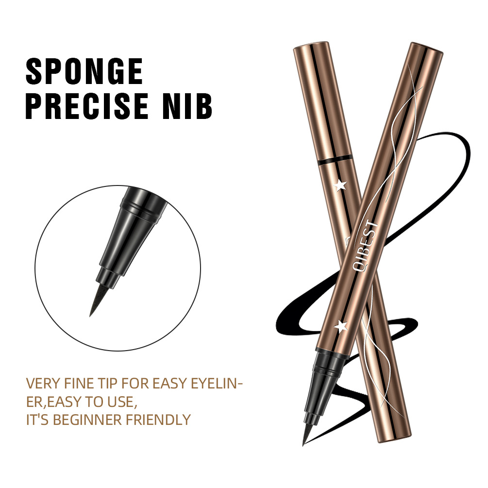 QIBEST Cross-border Ultra-fine eyeliner Liquid: Smooth, flowing, long-lasting without smudging, quick-drying, beginner eyeliner waterproof wholesale Specification drawing