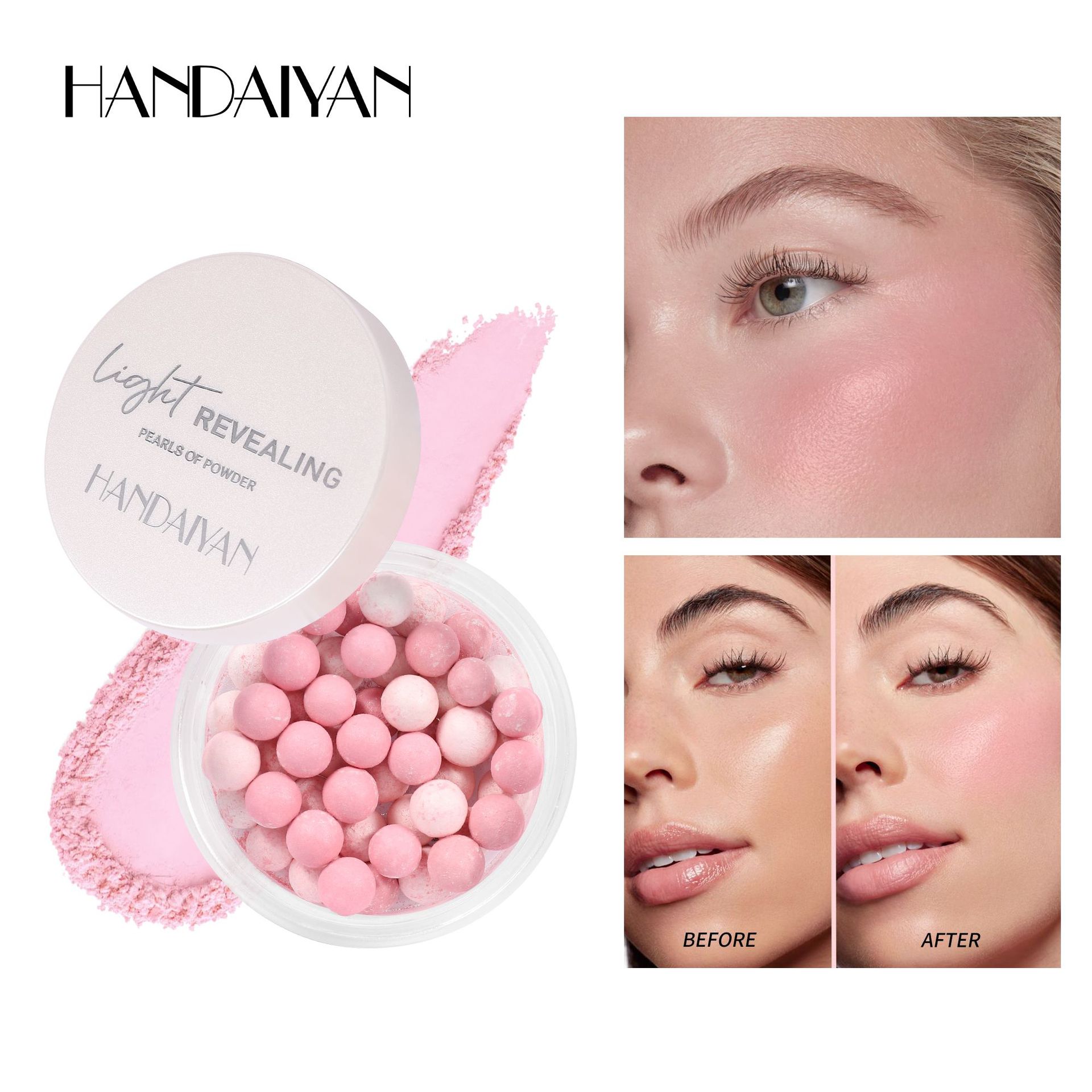 Cross-border Setting loose Powder Balls, five-color high-gloss contouring pearlescent handaiyan Oil-control long-lasting wholesale setting powder full figure