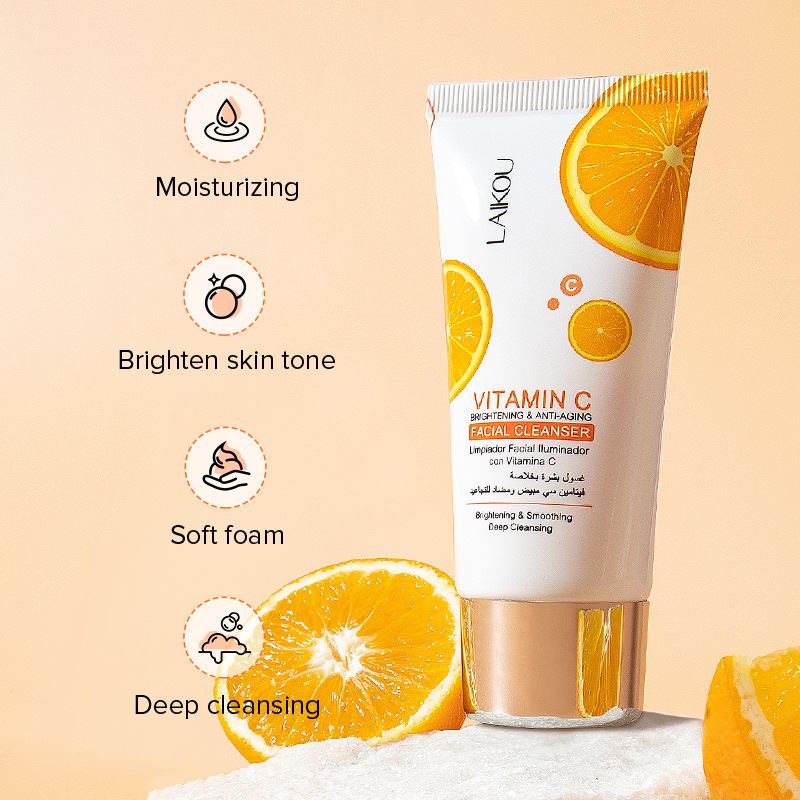 LAIKOU Vitamin C Facial Cleanser 40g (Tube) Skin care facial Cleanser one-piece consignment manufacturer details Picture