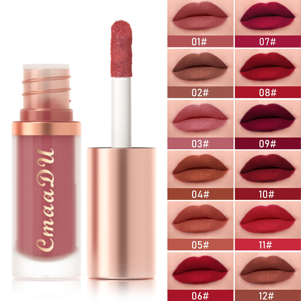 Check it out! Link Disclaimer - Exclusive for foreign trade :CmaaDu 12-color lipstick matte velvet Lip gloss full figure