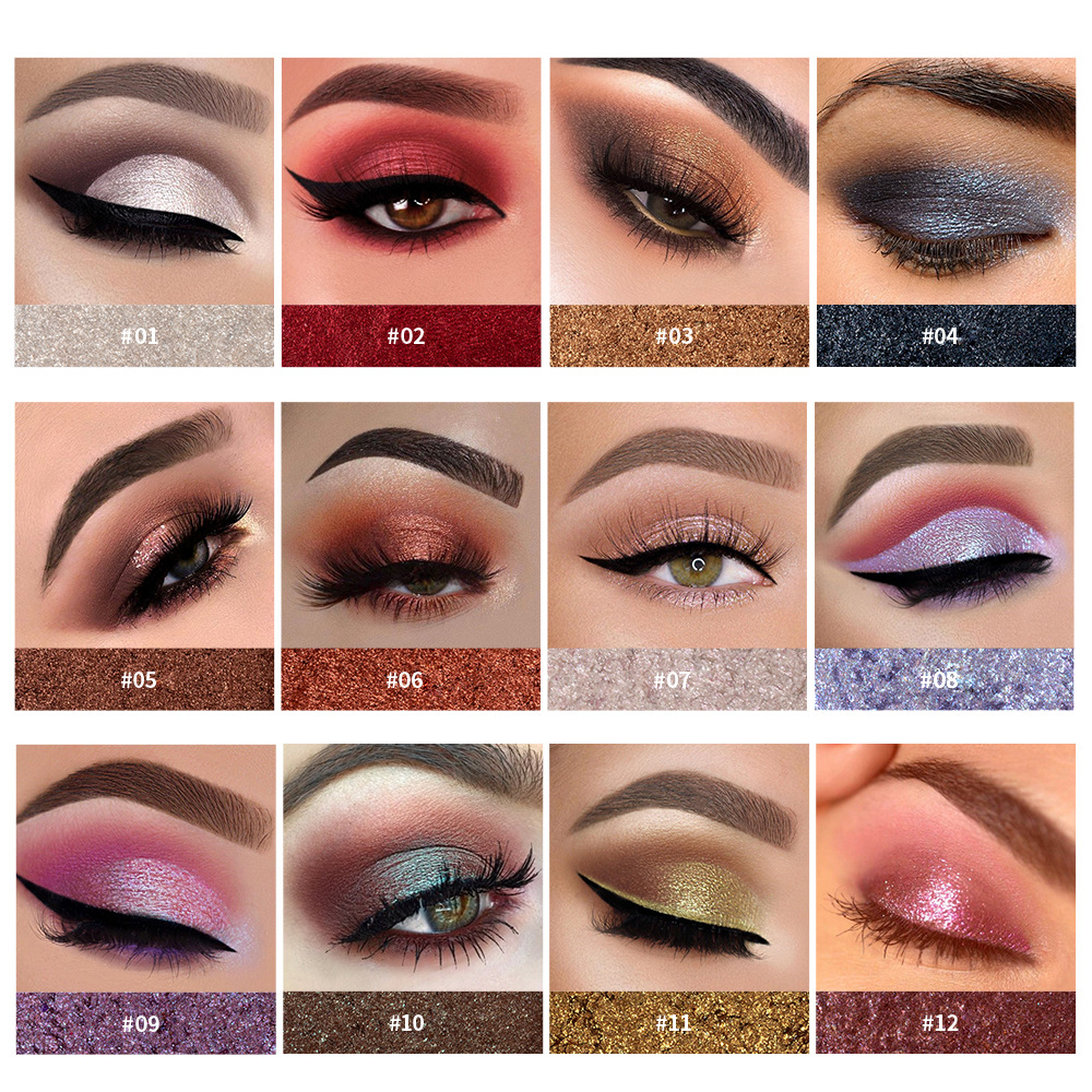 Cross-border Chameleon eyeshadow HANDAIYAN single-color pearlescent, non-smudging and easy-to-apply mashed potato eyeshadow details Picture