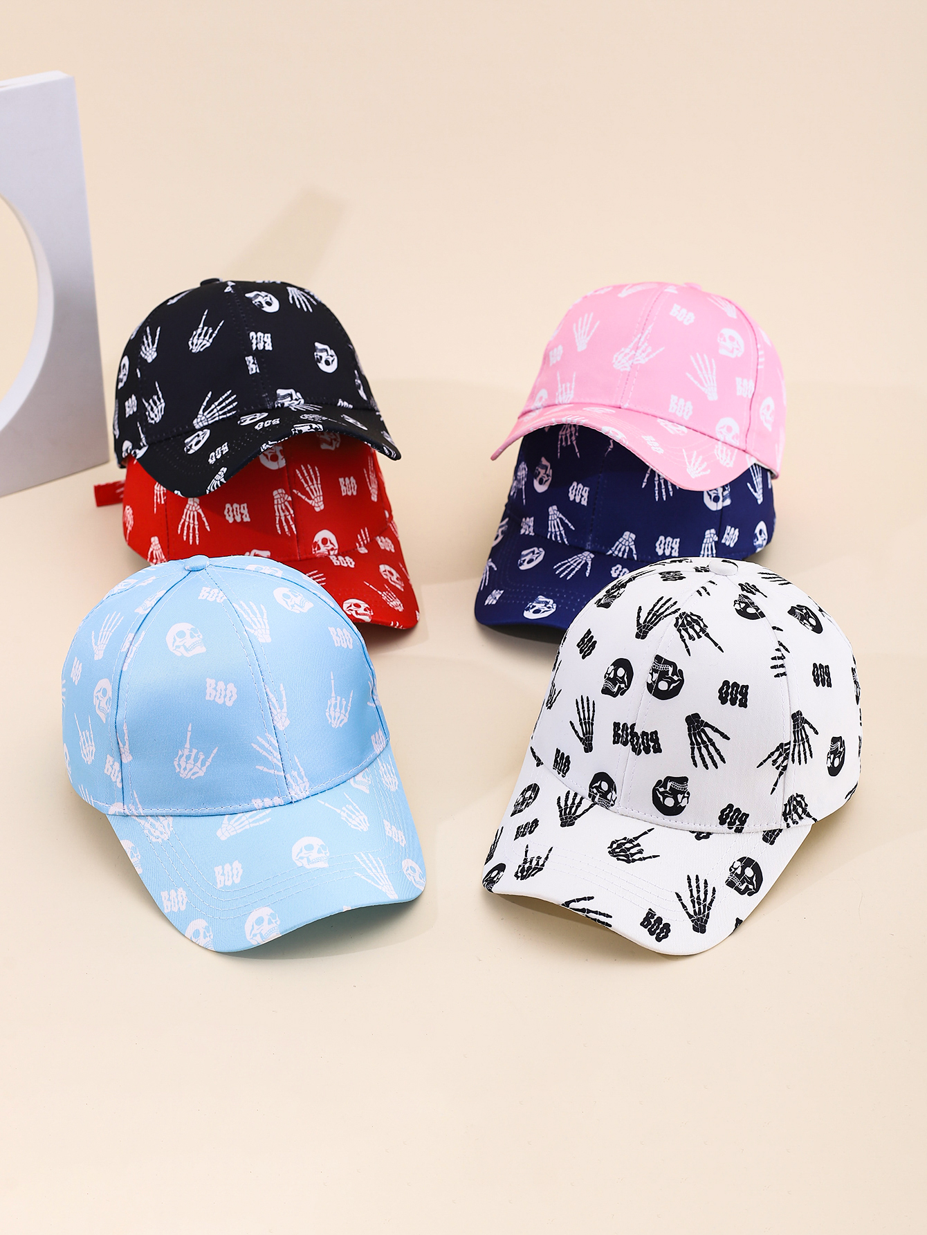 Spring and summer cross-border European and American best-selling wheeled hand-printed baseball caps, outdoor travel sun protection and shading adult baseball caps, adjustable for foreign trade full figure