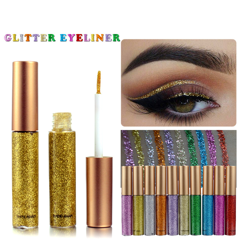 Cross-border Eyeshadow Liquid HANDAIYAN Stage, Nightclub Makeup, Performance Makeup, Dazzling and sparkling Sequins Eyeshadow liquid full figure