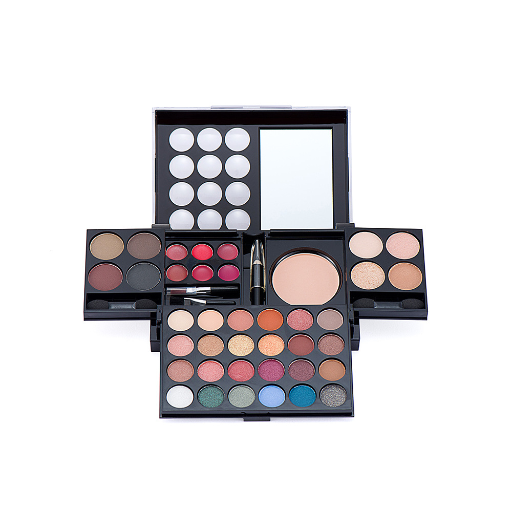 MissYoung Makeup Set Cross-border Exclusive beauty multi-color eyeshadow, lip gloss and eyebrow powder combination set details Picture