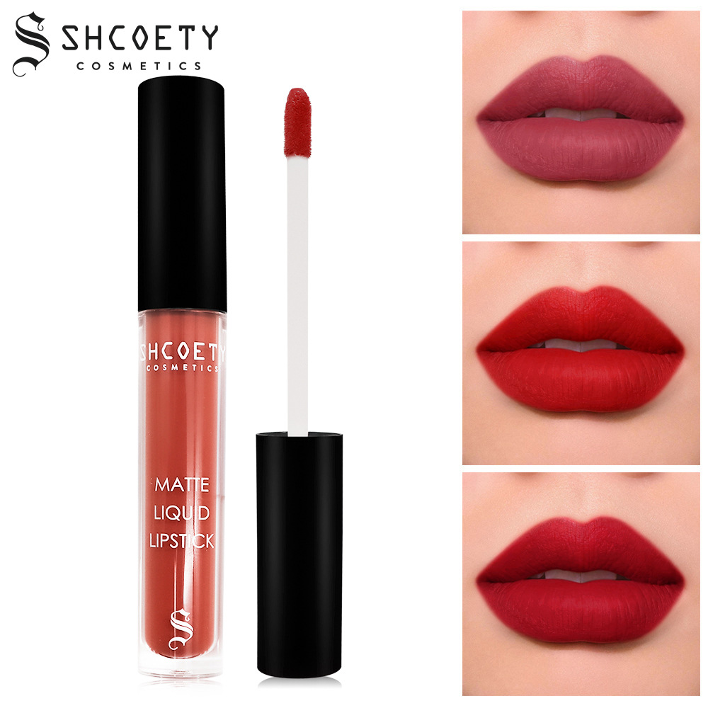 SHCOETY matte lip gloss Cross-border European and American lip and cheek dual-purpose lipstick lip gloss, long-lasting without fading and not sticking to the cup details Picture