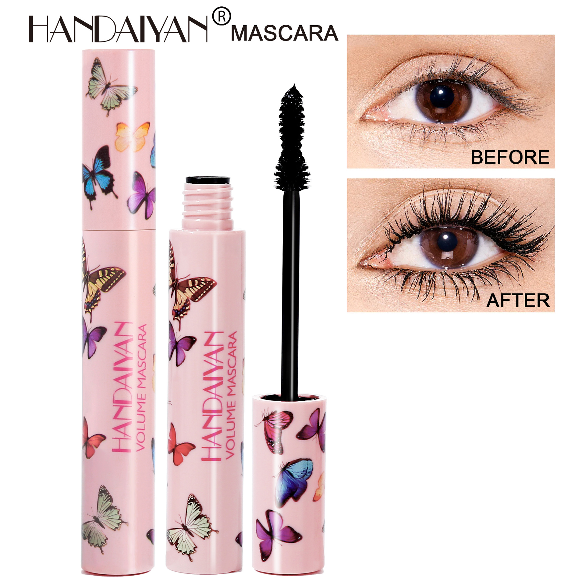 Cross-border Mascara Fine Comb HANDAIYAN, sweat-proof, non-smudge, long, curly and thick mascara full figure