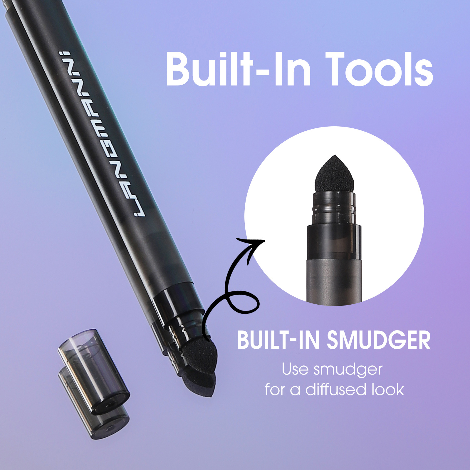 Langmanni Chameleon Eyeliner Gel Pen Long-lasting Makeup Formula Water Colorful color-changing Eyeliner Pen available in 4 colors Specification drawing