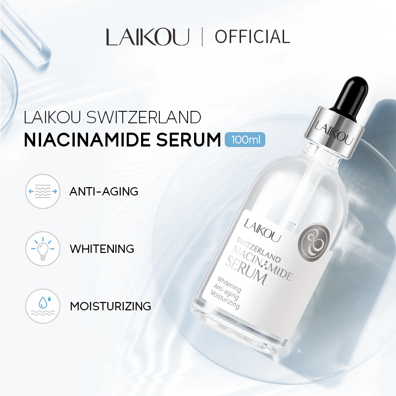Laikou Swiss Niacinamide Essence 100ml Brightening Skin Tone Hydrating and Moisturizing Essence Skin Care Product Cross-border manufacturer details Picture
