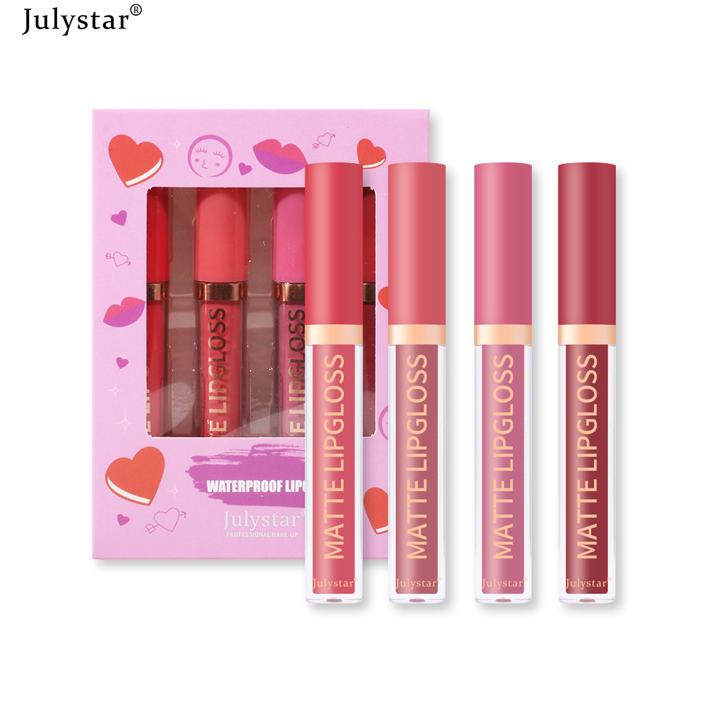 European and American velvet matte lipstick set, cross-border natural, long-lasting, non-fading and non-sticking lip gloss set box wholesale Item Picture