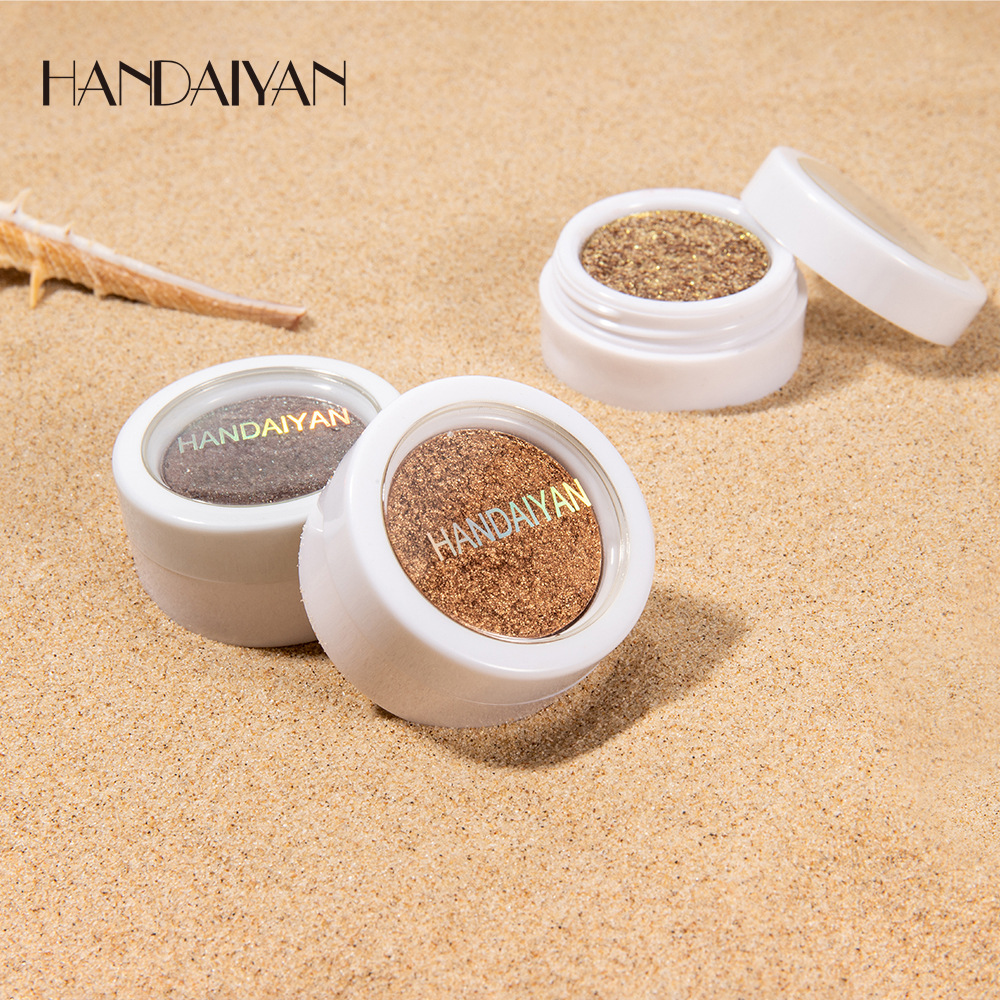 Cross-border Chameleon eyeshadow HANDAIYAN single-color pearlescent, non-smudging and easy-to-apply mashed potato eyeshadow Specification drawing