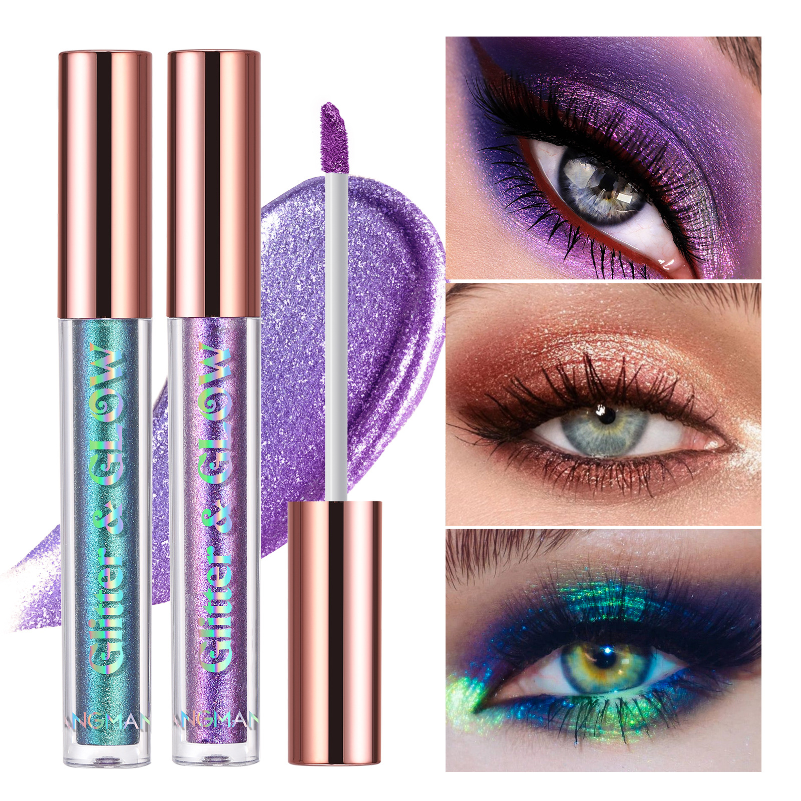 Langmanni Pearlescent Liquid Eyeshadow Ten-Color Single Pack Chameleon Pearlescent Eyeshadow Liquid full figure