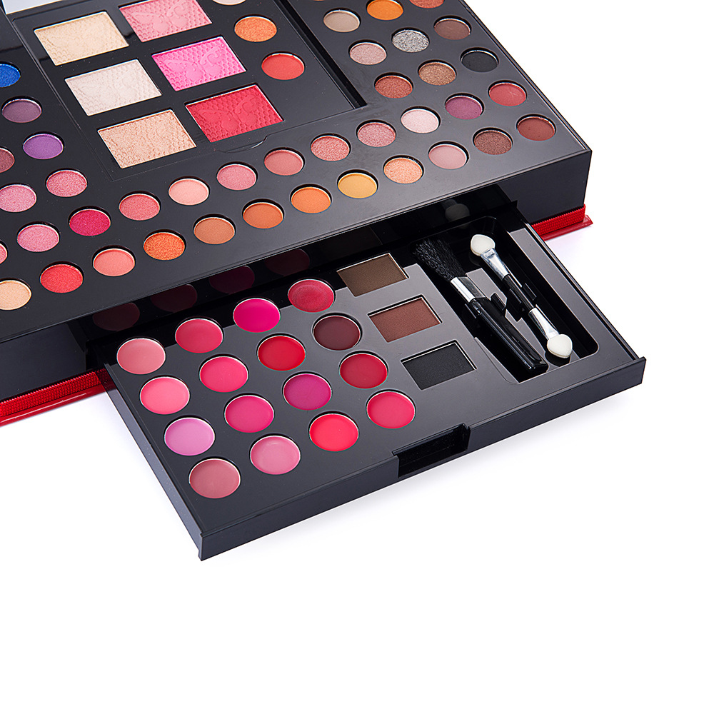 MISS YOUNG's new 88-color eyeshadow palette set, Eyeshadow, Blush, Eyebrow powder and lip gloss combination gift set details Picture
