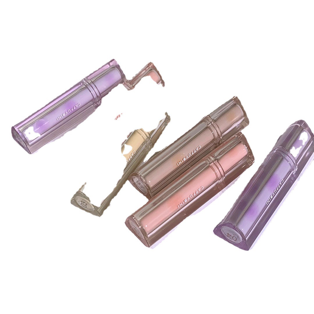 Cappuvini Ice Tea Mirror Lip Gloss, Water Gloss Lip gloss, glass lip gloss, non-stick and non-fading, student lip gloss Item Picture
