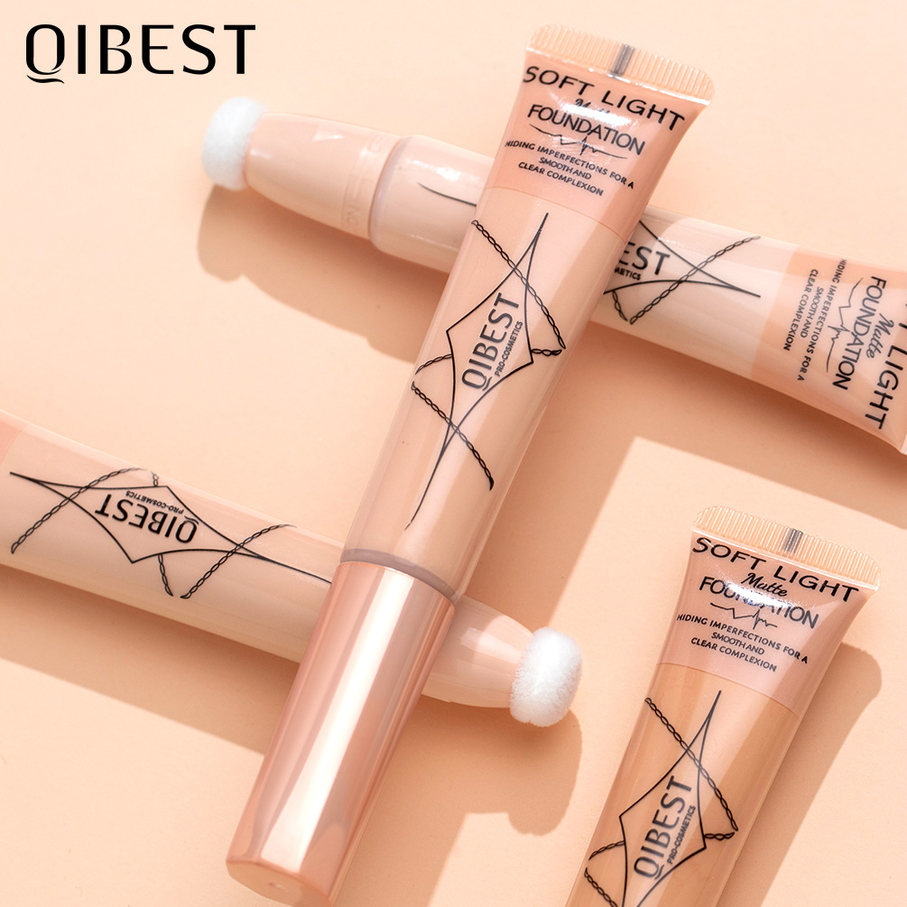 QiBest Cushion Foundation Concealing Matte Foundation Covering Hidden Pores Natural Moisturizing Foundation Cream Wholesale Specification drawing