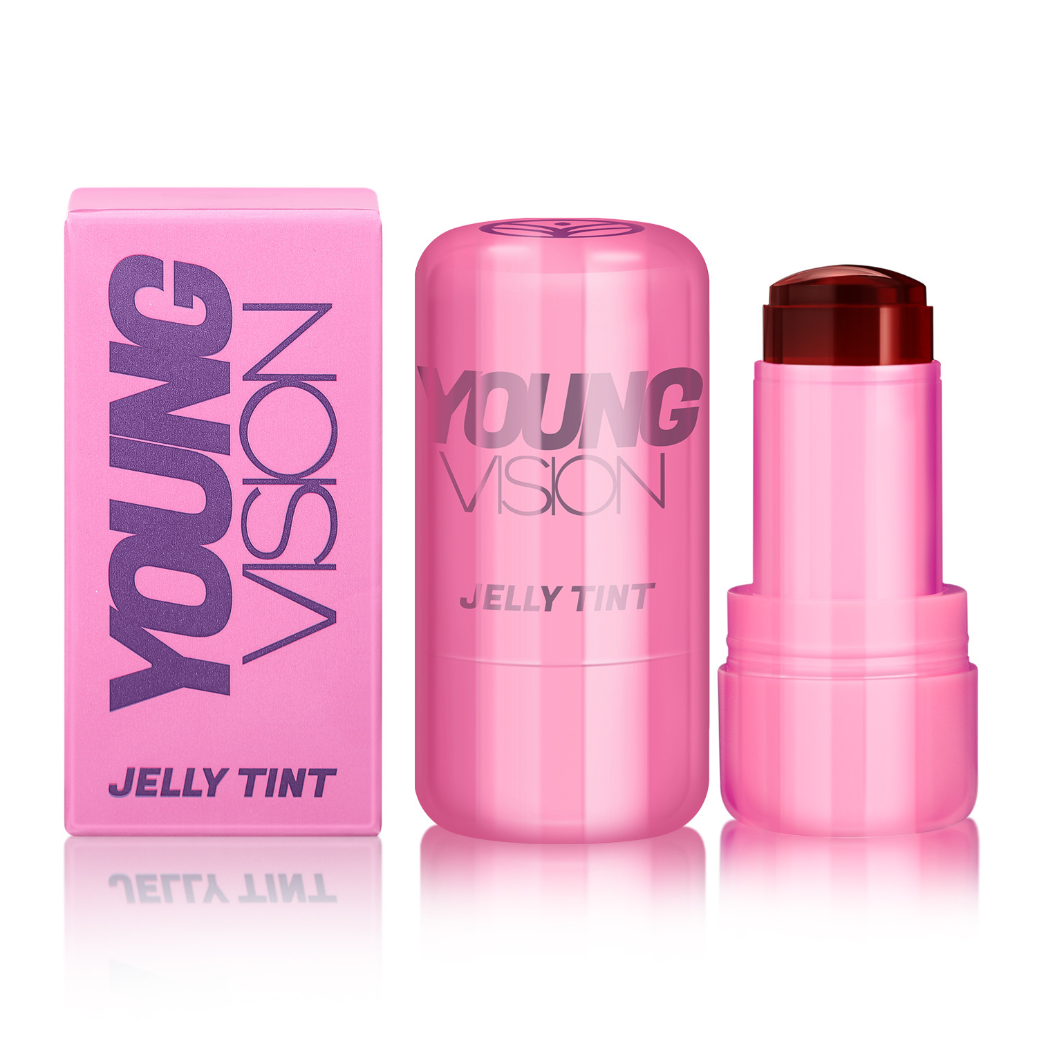 YOUNG VISION 4-color Jelly Blush Lazy Person's Contouring and color-enhancing Glow Blush Stick Item Picture