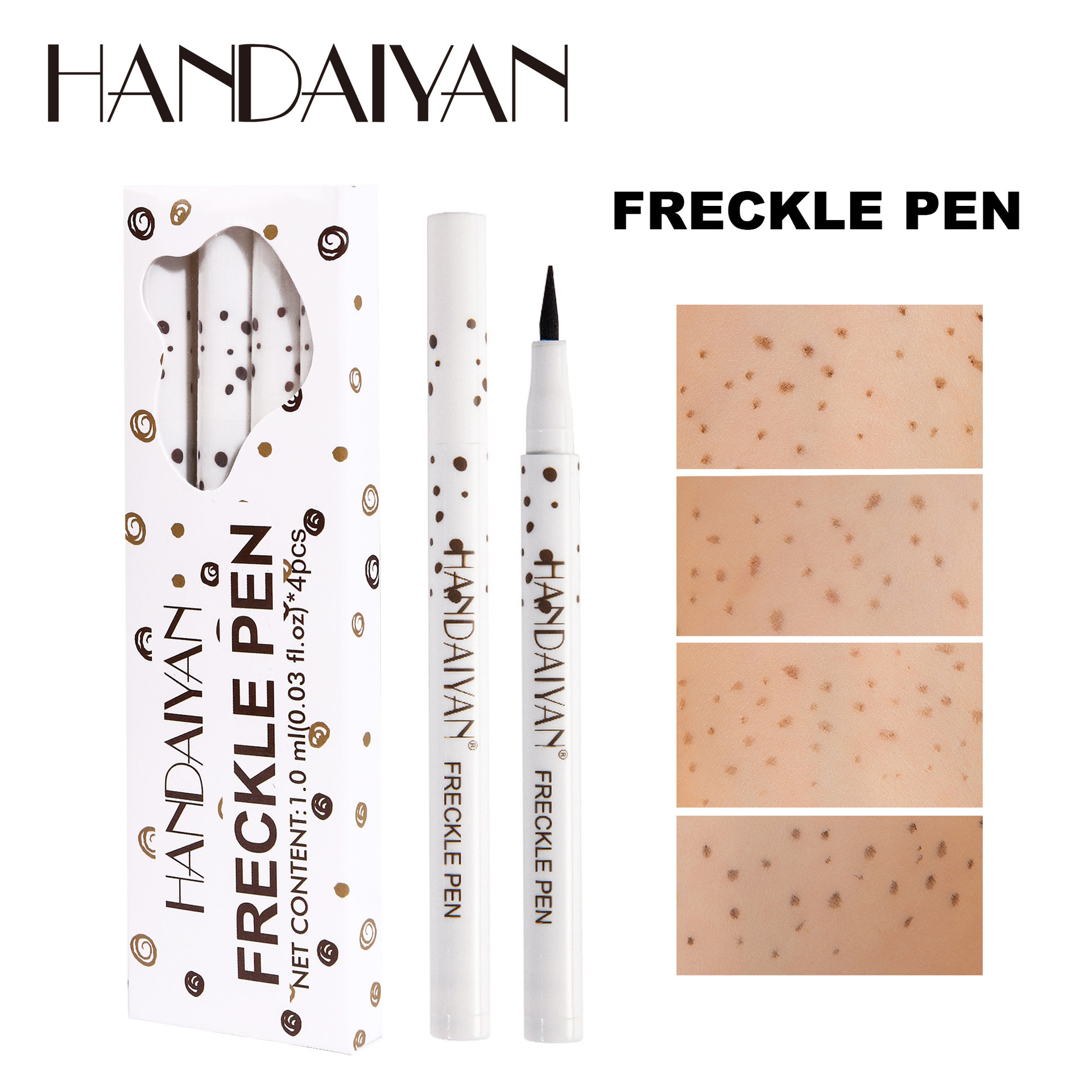 handaiyan Cross-border Freckle Pen 4-piece Set: Natural Simulation, long-lasting, Easy to color, No smudge, Freckle Pen Set details Picture