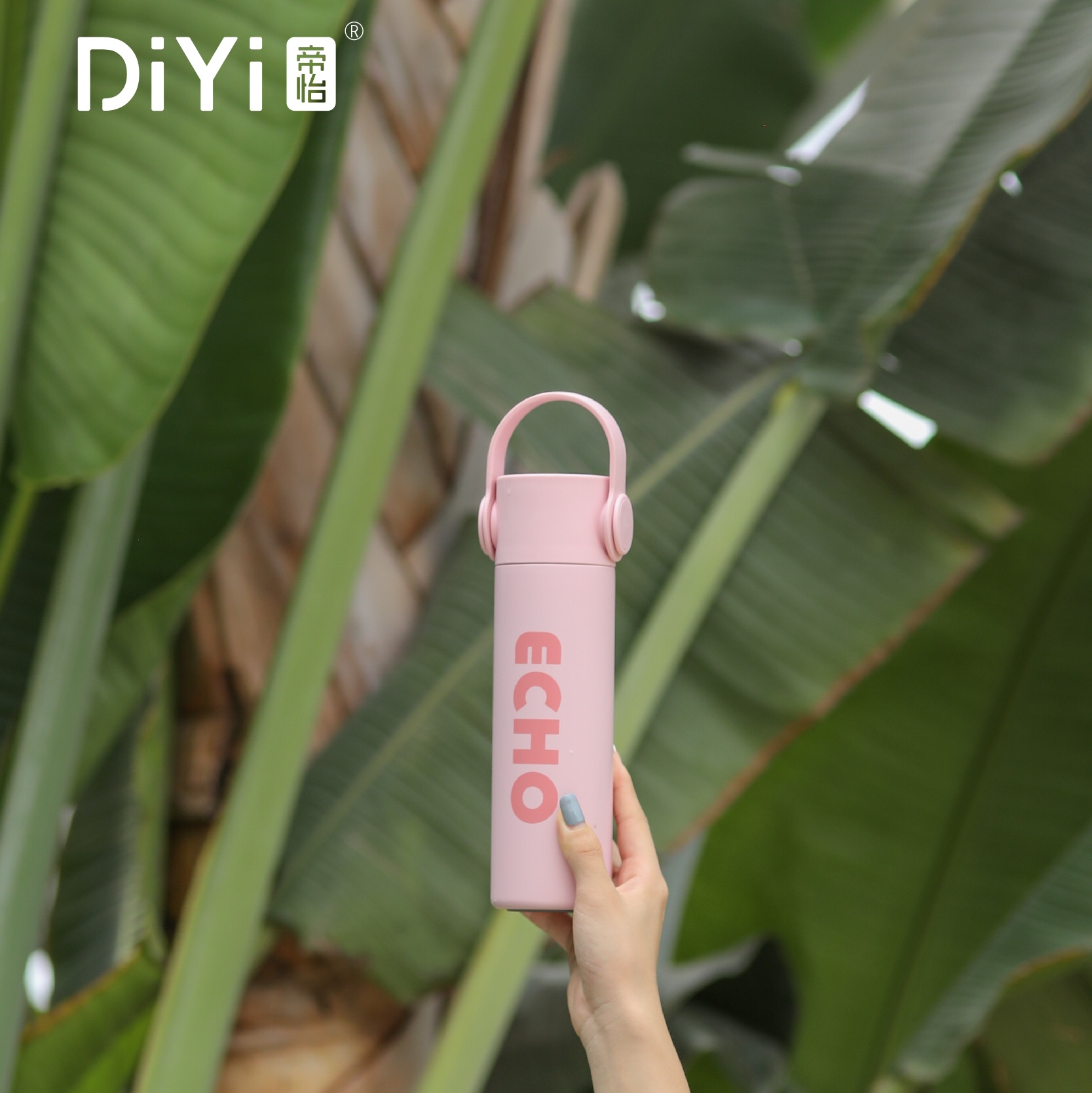 DY-BW1042帝怡回响经典提手杯，500ml，内外304不锈钢，喷塑漆面，耳机提手造型。享受运动，享受呼吸详情3