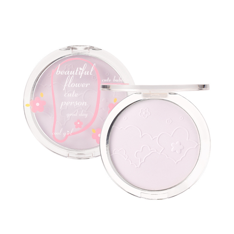 xixi Clear and misty Prime Powder Compact, setting makeup, concealer, long-lasting oil control, skin smoothing, matte finish, brightening, student contouring Powder Compact Item Picture