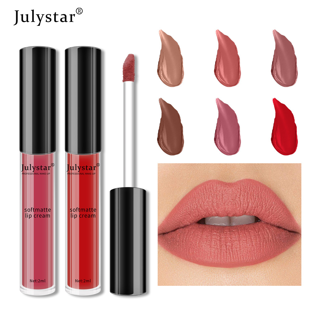 European and American cross-border water mist matte liquid lipstick for women's Christmas makeup, moisturizing and long-lasting, non-stick cup lip gloss and lip gloss wholesale Specification drawing