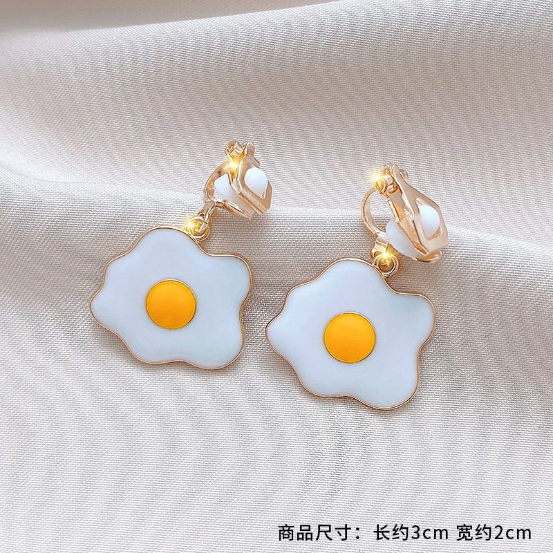 Korean fashion tassel ear clips, earrings without ear holes, niche design sense, high-end feel, super fairy-like style earrings and earrings Specification drawing