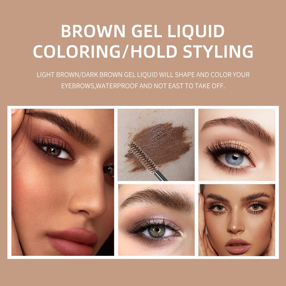 QIBEST Cross-border Eyebrow Styling Liquid is a three-dimensional eyebrow modification liquid that is waterproof, sweat-proof, non-smudging, and provides long-lasting moisture and repair Specification drawing