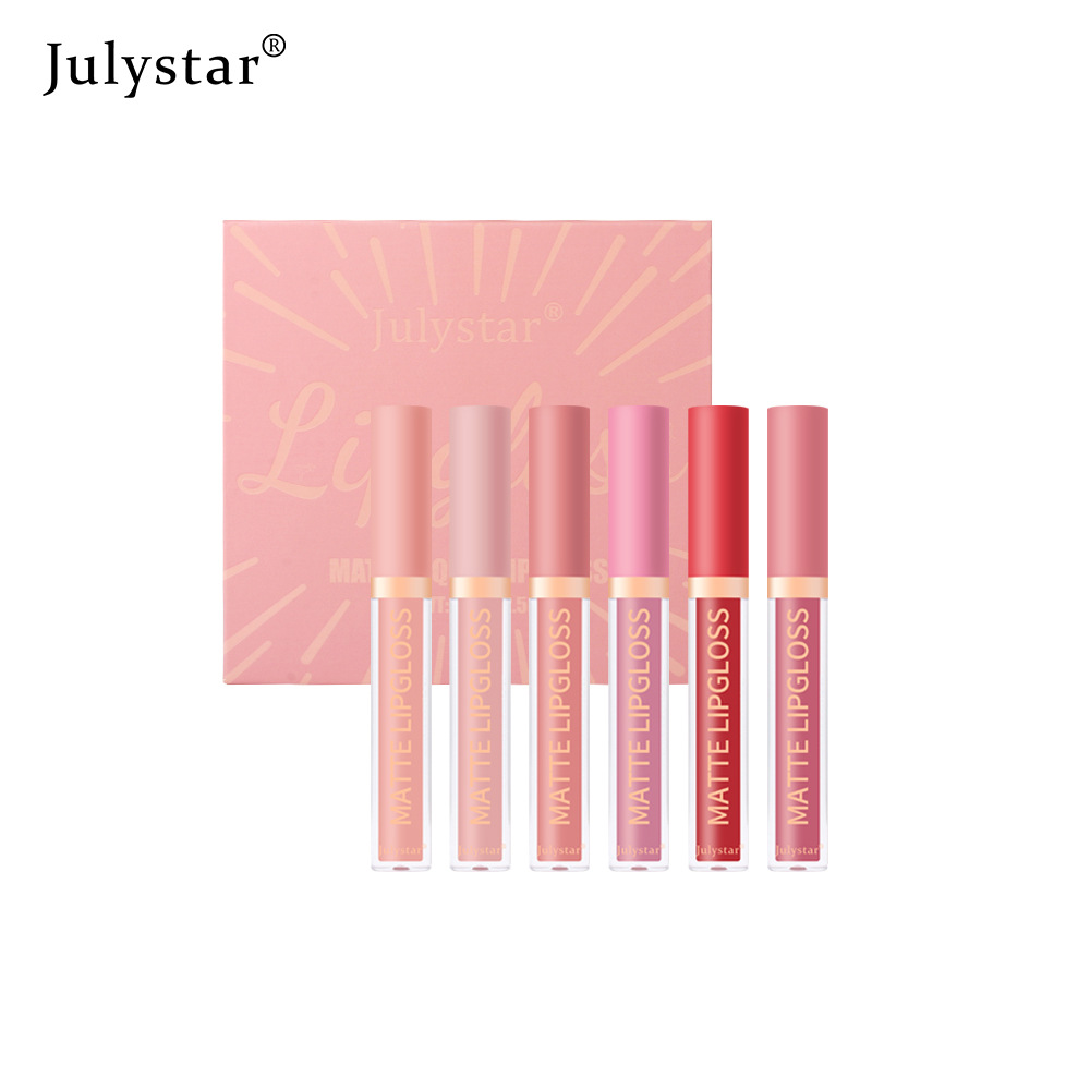 Amazon Foreign Trade Natural Long-lasting non-stick cup lip glaze set Box Velvet matte matte non-fading Lipstick set Item Picture